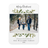 Kerstgroen Foto Moderne Feestdagen Magneet (Verticaal)