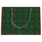 Kerstgroen geruit groot cadeauzakje (Voorkant)