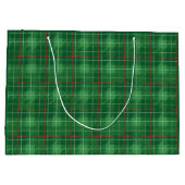 Kerstgroen geruit groot cadeauzakje (Achterkant)