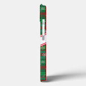 Kerstgroen geruit persoonlijk script naam Case-Mate iPhone case (Achterkant / Links)