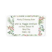 kerstgroen Holly Berries Eigen label (Voorkant)