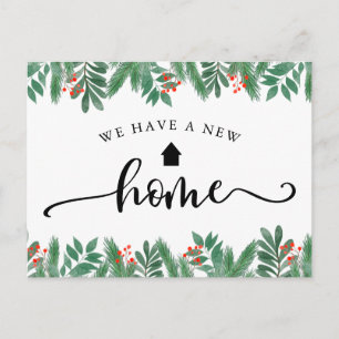 kerstgroen kalligrafie aankondiging briefkaart