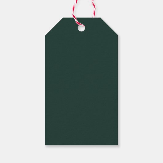 Kerstgroen laat minimale typografie groen cadeaulabel (Achterkant)