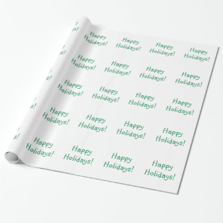 kerstgroen lettertype Prettige feestdagen wensen Cadeaupapier