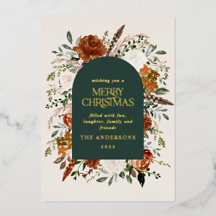 kerstgroen niet-fotoelegant groen folie feestdagenkaart