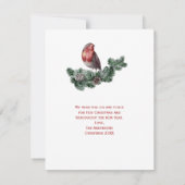 Kerstgroen, pijnbomen, rode grijze konen (Achterkant)