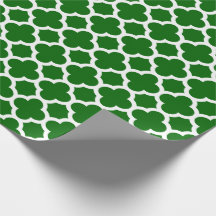 Kerstgroen Quatrefoil Trellis Pattern