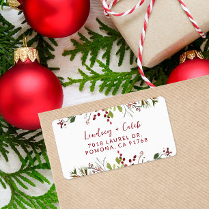 Kerstgroen Retouradres Etiket