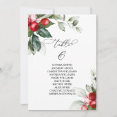 kerstgroen Tabel nummer 6 Kaart (Voorkant)