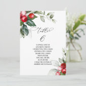 kerstgroen Tabel nummer 6 Kaart (Staand voorkant)