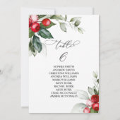 kerstgroen Tabel nummer 6 Kaart (Achterkant)