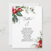 Kerstgroen Tabel nummer 8 Zitkuur Kaart (Voorkant)