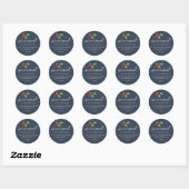 Kerstgroen We hebben nieuw adreslabel verplaatst Ronde Sticker (Vel)