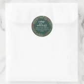 Kerstgroen We hebben nieuw adreslabel verplaatst Ronde Sticker (Tas)