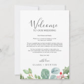 Kerstgroen Welkomstbrief en reisroute (Voorkant)