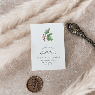 kerstgroen wijziging van insteekkaart visitekaartje