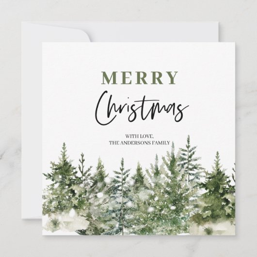 Kerstgroene Boom | Prettig Kerstfeest  (Achterkant)