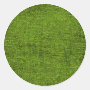 kerstgroene chenille textiel ronde sticker