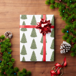 Kerstgroene dennenboom cadeaupapier