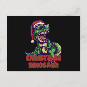 Kerstgroene dinosaurus Dinosaurusontwerp Briefkaart