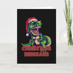 Kerstgroene dinosaurus   Dinosaurusontwerp Kaart