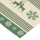Kerstgroene en witte tafelrunner 16 x 90 inch medium tafelloper (Hoek)