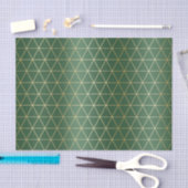 Kerstgroene gouden driehoek geometrisch tissuepapier (Craft)