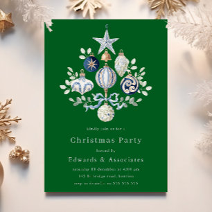 Kerstgroene kantoor kerstfeest kaart
