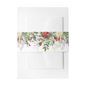 Kerstgroenen en Snowflakes bruiloft Uitnodigingen Wikkel (Voorkant Voorbeeld)