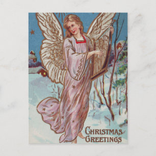 Kerstgroet Angel Feestdagenkaart