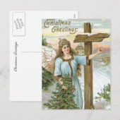 Kerstgroet Angel Feestdagenkaart (Voorkant / Achterkant)