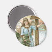 Kerstgroet Angel Magneet (Voorkant / Achterkant)