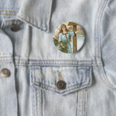 Kerstgroet Angel Ronde Button 5,7 Cm (In situ)