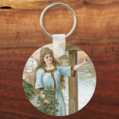 Kerstgroet Angel Sleutelhanger (Voorkant)