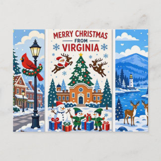 Kerstgroet ansichtkaarten briefkaart