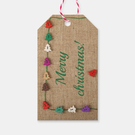 Kerstgroet Custom Gift Labels Cadeaulabel (Voorkant)