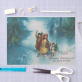 Kerstgroet en alle goede wensen tissuepapier (Craft)