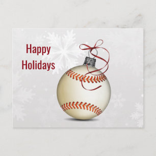 Kerstgroet honkbal feestdagenkaart