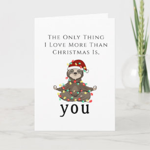 Kerstgroet Ik wens je een gelukkige luiaard kaart