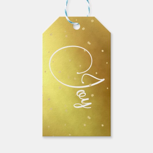 Kerstgroet Joy Gold Kleur Cadeaulabel (Voorkant)