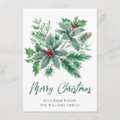 Kerstgroet JOY Hulsttak Feestdagenkaart (Voorkant)