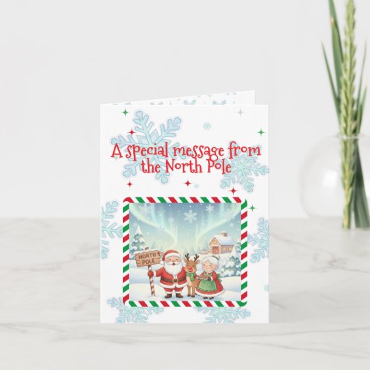 Kerstgroet kaart van de Noordpool (Voorkant)