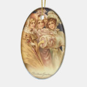 Kerstgroet  keramisch ornament (Links)