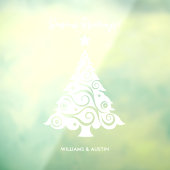 Kerstgroet Kerstboom Decoratie Raamsticker (Vel 3)