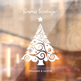 Kerstgroet Kerstboom Decoratie Raamsticker