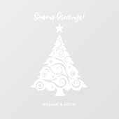 Kerstgroet Kerstboom Decoratie Raamsticker (Vel)