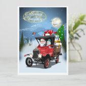 Kerstgroet kerstkaart (Staand voorkant)