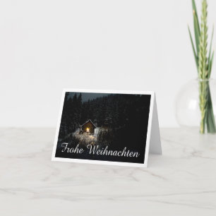 Kerstgroet met heksenhuis kaart
