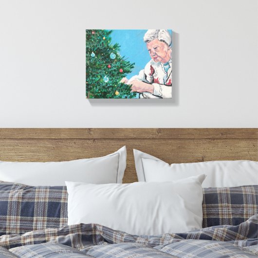 Kerstgroet NANNY/GRAMMY Art Canvas Afdruk (Insitu (Slaapkamer))