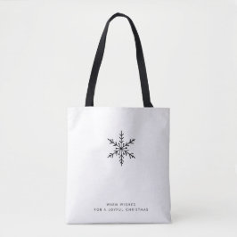 Kerstgroet | sneeuwvlok-Canvas tas